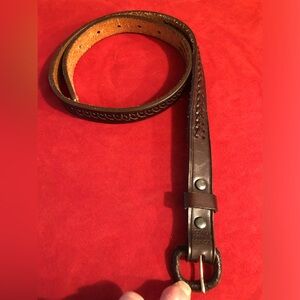 Ladies brown leather belt, Mexico (nwot)